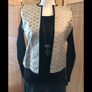Cute custom made gray/silver vest, XS